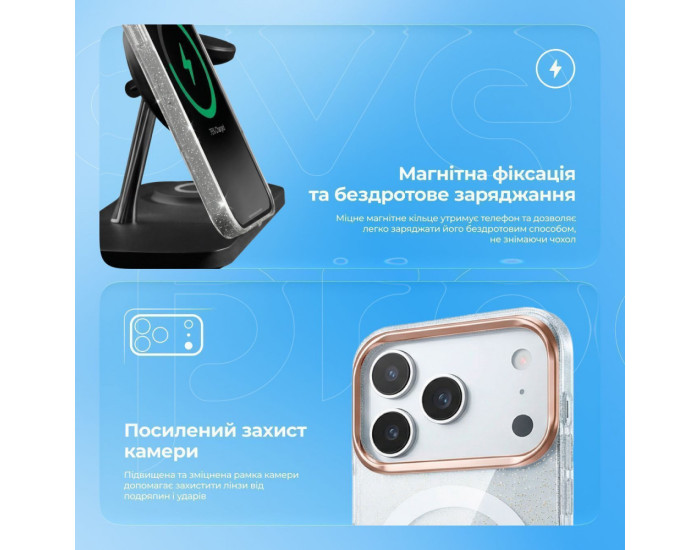 Чохол-силікон Proove Cuprum Case with Magnetic Ring iPhone 15 Pro, чорний