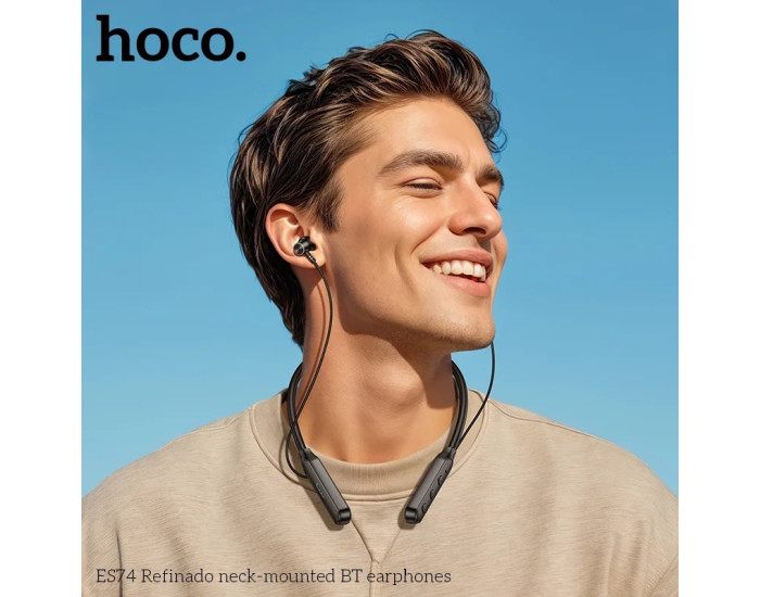 Бездротові навушники Bluetooth Hoco ES74 Refinado Neck-Mounted Earphones (Чорний / Black)