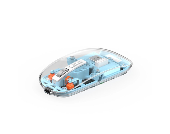 Мышь беспроводная WiWU WM105 (Dual-bluetooth +2.4G three-mode) синяя