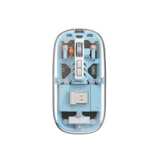 Мышь беспроводная WiWU WM105 (Dual-bluetooth +2.4G three-mode) синяя