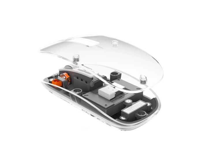 Мышь беспроводная WiWU WM105 (Dual-bluetooth +2.4G three-mode) серая