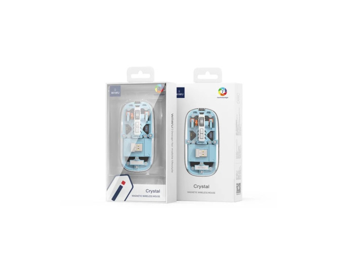 Мышь беспроводная WiWU WM105 (Dual-bluetooth +2.4G three-mode) серая