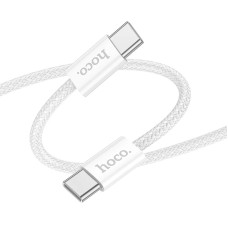 Кабель USB-C Hoco X104 Source 60W charging data cable Type-C to Type-C (L=1M) белый