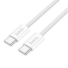 Кабель USB-C Hoco X104 Source 60W charging data cable Type-C to Type-C (L=1M) белый
