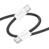 Кабель USB-C Hoco X104 Source 60W charging data cable Type-C to Type-C (L=1M) чорний