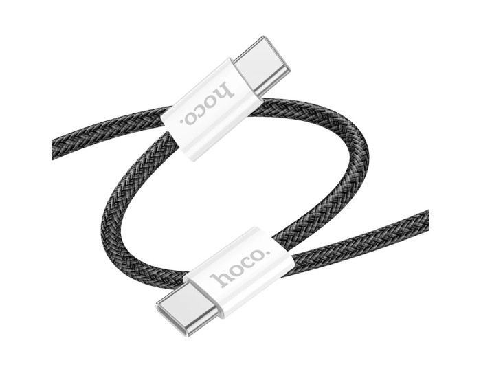 Кабель USB-C Hoco X104 Source 60W charging data cable Type-C to Type-C (L=1M) черный