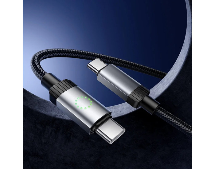 Кабель USB-C Hoco X117 Star charging Type-C to Type-C (60W/1m) черный
