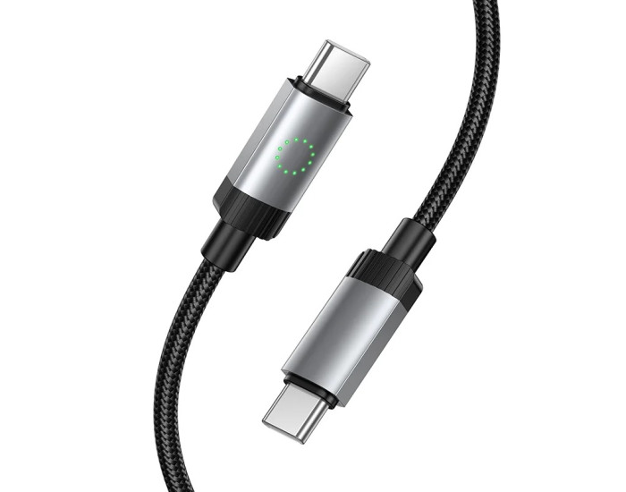 Кабель USB-C Hoco X117 Star charging Type-C to Type-C (60W/1m) черный