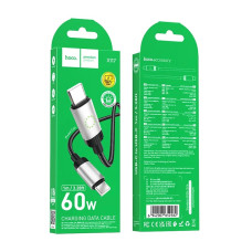 Кабель USB-C Hoco X117 Star charging Type-C to Type-C (60W/1m) черный