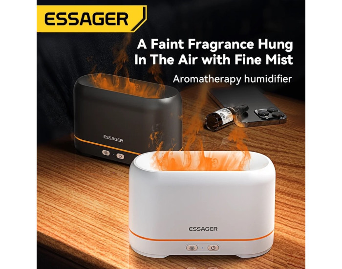 Зволожувач повітря ESSAGER Flame Aromatherapy Humidifier Black