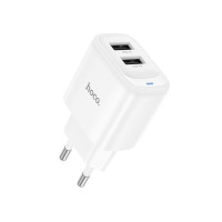 Сетевое зарядное устройство Hoco C141A Smart dual-port EU (2USB-A/5V/2.1A) белое