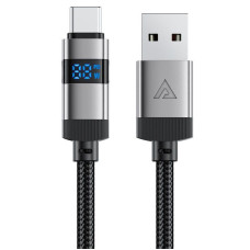 Кабель USB Acefast C15-04 Digital display USB to Type-C (66W/1.2m) черный