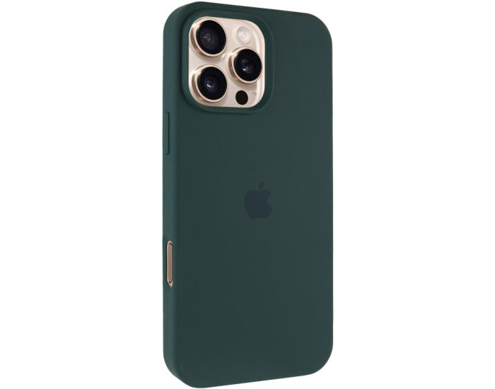 Чохол-силікон оригінал Full Soft Matte iPhone 16 Pro (Зелений / Forest green)