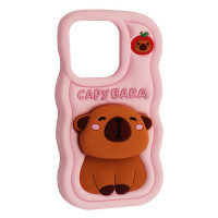 Чохол-силікон CAPYBARA iPhone 13 Pro /14 Pro /15 Pro, Light pink
