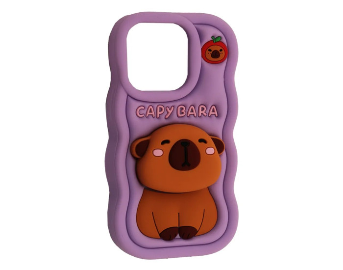Чохол-силікон CAPYBARA iPhone 16 Pro Max, Lilac