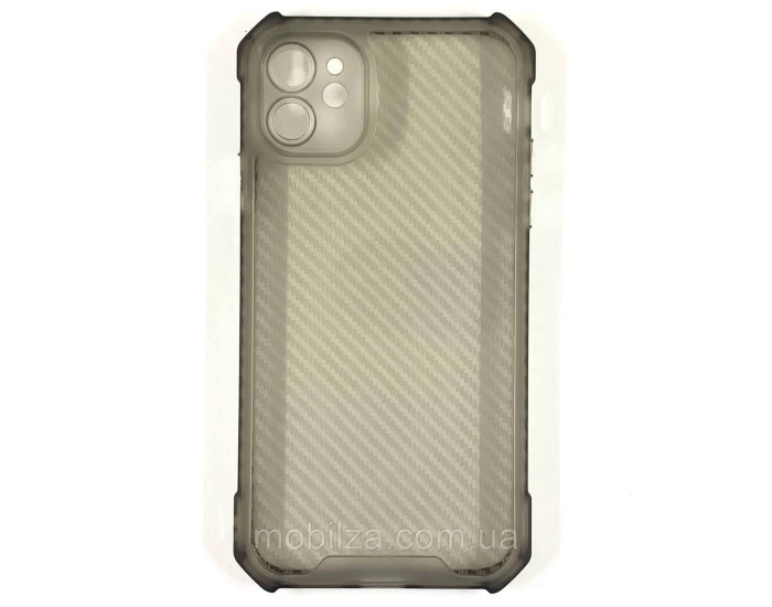 Чохол-силікон Ease Carbon color series iPhone 12 (Матовий / Прозорий)