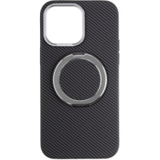 Чохол-силікон Carbon Ring Stand 360 iPhone 15 Pro, Grey