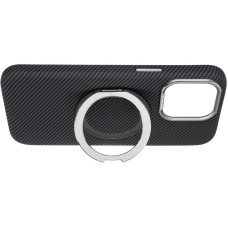 Чохол-силікон Carbon Ring Stand 360 iPhone 15 Pro, Grey