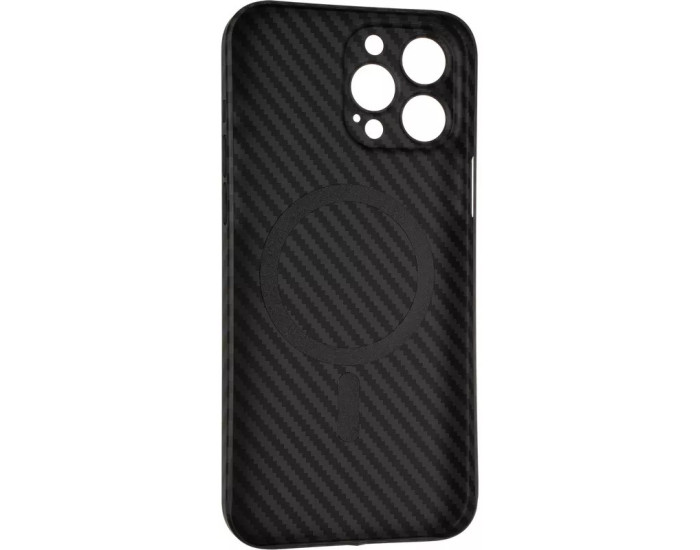 Чохол-силікон Carbon Case (MagSafe) iPhone 13 Pro Max, Black