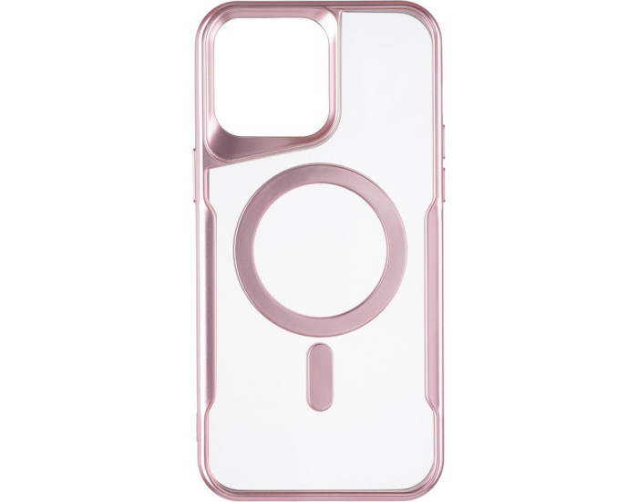 Чехол-силикон Casual Frame Case (MagSafe) iPhone 15 Pro Max, Rose gold 