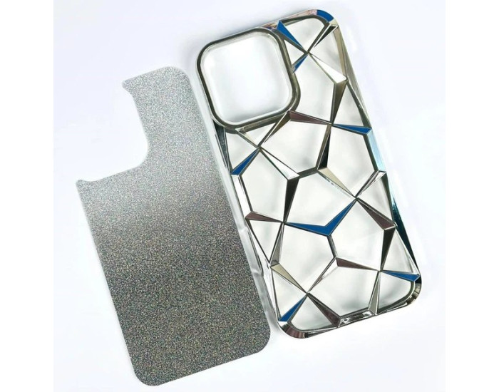 Чохол-силікон Three Dimensional Diamond iPhone 15 Pro, Black