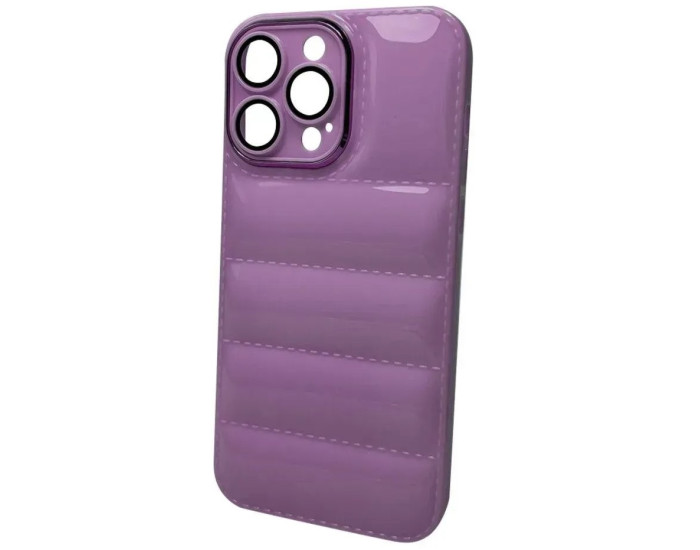Чохол-силікон Down Jacket Frame iPhone 15 Pro Max, Purple