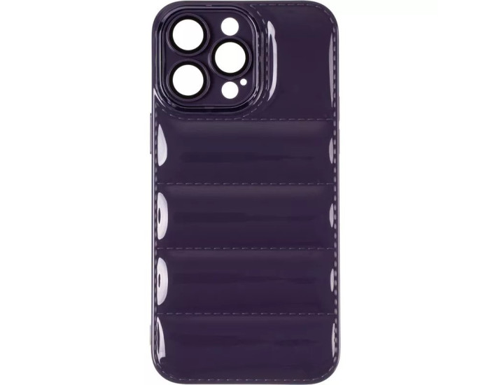 Чохол-силікон Down Jacket Frame iPhone 14 Pro, Deep purple