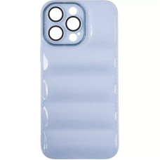 Чохол-силікон Down Jacket Frame iPhone 14 Pro, Light blue