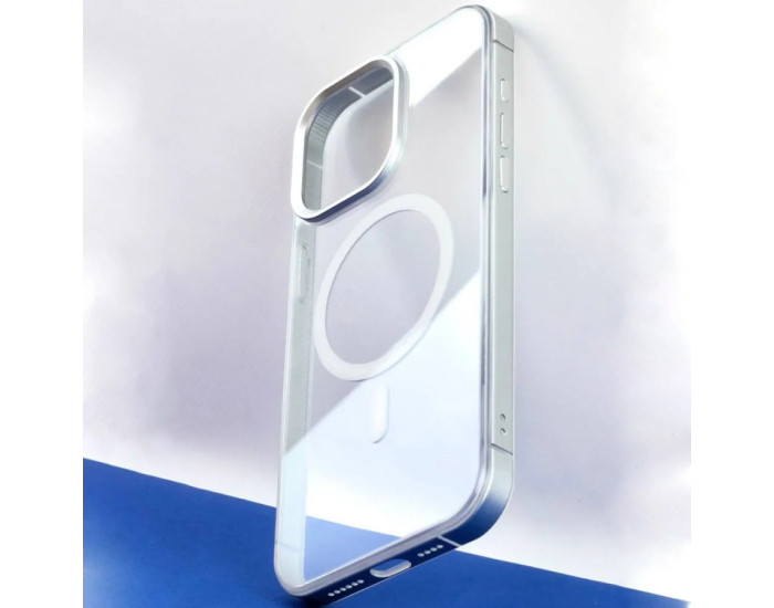 Чохол-силікон DULERO Metal Clear MagSafe Case iPhone 16 Pro, Black
