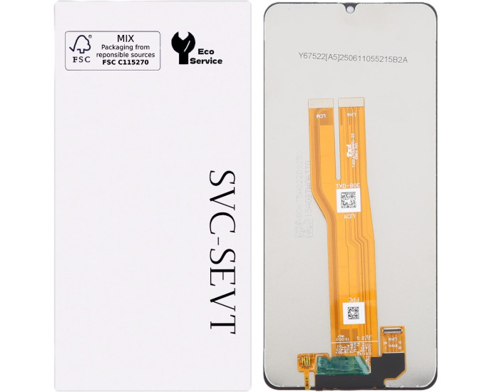 Дисплей с сенсорным экраном (модуль) Samsung A075 Galaxy A07 4G, черный, оригинал, сервисная упаковка