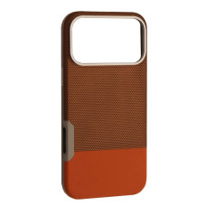Чехол кожаный Two different leather Case MagSafe iPhone 17 Pro Max, Brown