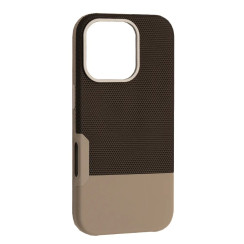 Чехол кожаный Two different leather Case MagSafe iPhone 16 Pro, Clay