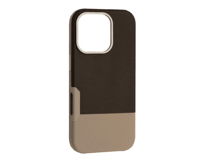 Чехол кожаный Two different leather Case MagSafe iPhone 16 Pro, Clay