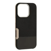 Чехол кожаный Two different leather Case MagSafe iPhone 16 Pro Max, черный