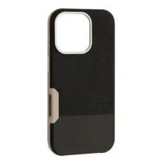 Чехол кожаный Two different leather Case MagSafe iPhone 16 Pro Max, черный