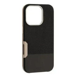 Чехол кожаный Two different leather Case MagSafe iPhone 16 Pro Max, черный