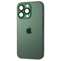 Чохол-силікон Glass Matte Designo iPhone 12, Dark green