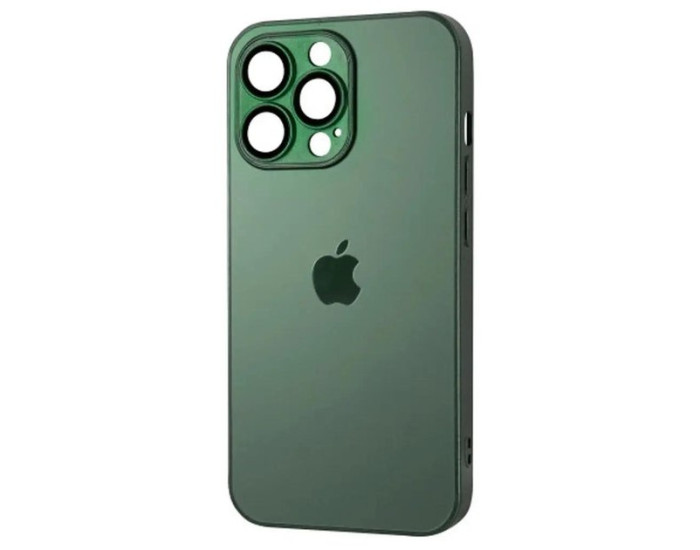 Чохол-силікон Glass Matte Designo iPhone 12, Dark green