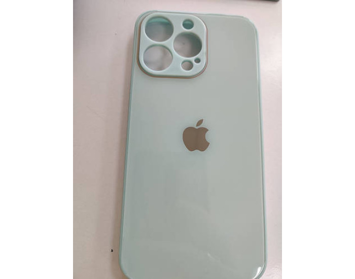 Чохол-силікон Glass Matte Designo iPhone 12, Light cyan