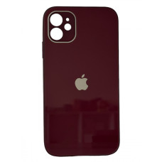 Чехол-силикон Glass Matte Designo iPhone 11, Marsala