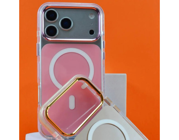 Чохол-силікон Elegant Bumper Case Camera stand (MagSafe) iPhone 17 Pro Max, Pink