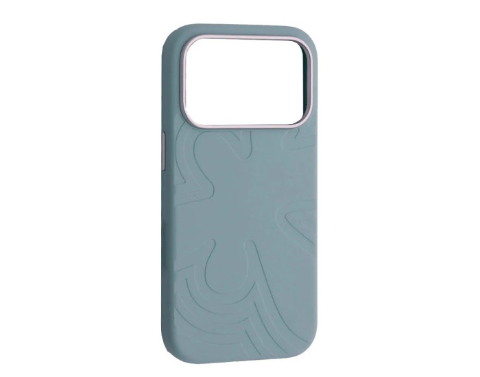 Чохол-силікон Flower Liquid Case iPhone 17 Pro, Cloud blue