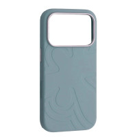 Чехол-силикон Flower Liquid Case iPhone 17 Pro Max, Cloud blue