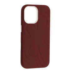 Чохол-силікон Flower Liquid Case iPhone 16, Cherry blossom pink
