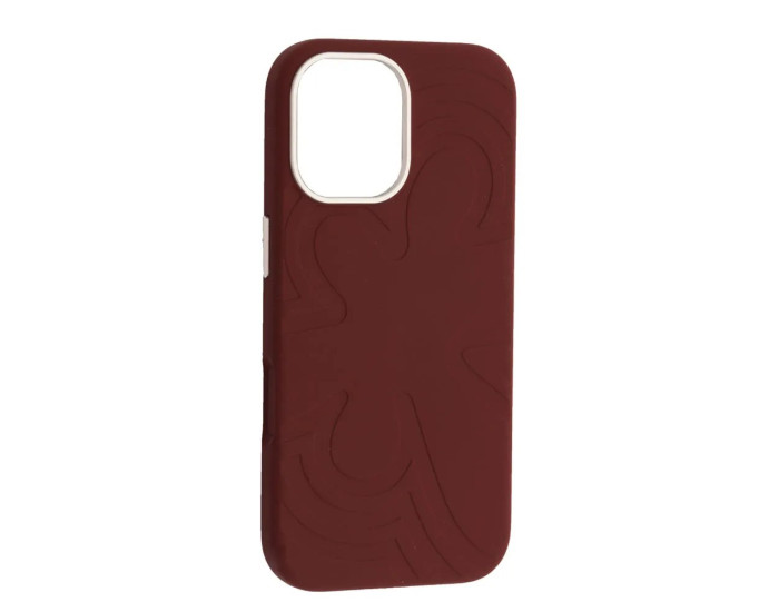 Чохол-силікон Flower Liquid Case iPhone 16, Cherry blossom pink
