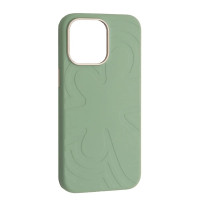 Чехол-силикон Flower Liquid Case iPhone 16 Pro Max, Qingshan jade