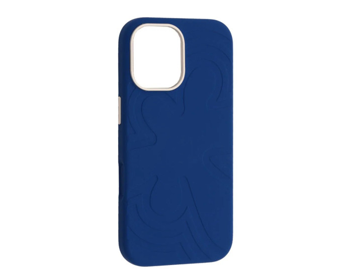 Чохол-силікон Flower Liquid Case iPhone 16 Pro, Quiet blue