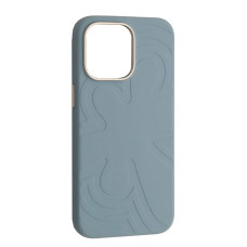 Чохол-силікон Flower Liquid Case iPhone 16 Pro Max, Cloud blue
