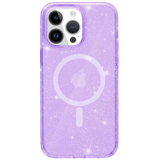 Чохол-силікон Galaxy Sparkle (MagFit) iPhone 15 Pro (Purple+Glitter)