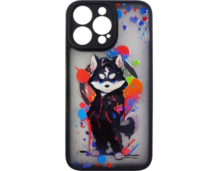 Чохол-силікон Gelius Print UV iPhone 14 Pro, Street huskey